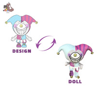Fabricant de jouets en peluche Joker personnalisé-Poupée clown en peluche sur mesure avec chapeau de bouffon et cloches pour collection et cadeaux