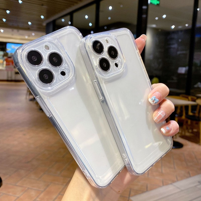 Apple 17 Mobile Phone case Iphone16 Transparent Soft case 15 Corner Anti-fall Ultra-thin 13pro14 Space Protective case
