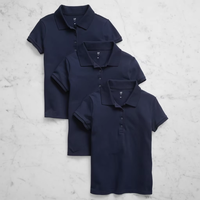 Chemises polo pour enfants, prix de gros, durables, anti-boulochage, uniformes scolaires, polos jaunes