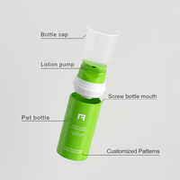 Flacon pompe sans air en plastique mat PP avec logo personnalisé de luxe, 50-100-150 ml, contenant pour sérum, pour marque de cosmétiques, étiquette privée