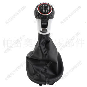 Palanca de Cambios de Cuero para Volkswagen Golf 4 Gti Caddy, 6 Velocidades, Línea Negra, Ergonómica - Product Image 4