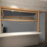 Fenêtre pliante verticale sur mesure avec cadre en aluminium et vitrage multi-panneaux pour cuisine, comptoir ou balcon