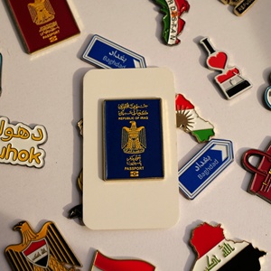 Pin Metálico Moderno y de Moda con el Mapa de Irak, Esmaltado, con Símbolos Nacionales e Icono de Ciudad para Decoración de Teléfonos - Product Image 3