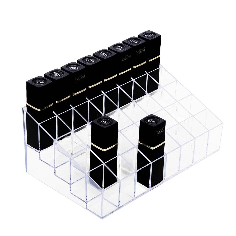 Lipstick Organizer Chapstick Dispenser Acrylic Lipstick Organizer,Small  Clear Compact Lip Gloss Chapstick