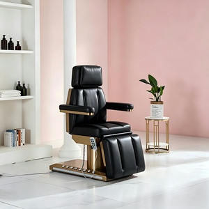 Lit <span class=keywords><strong>de</strong></span> soin électrique <span class=keywords><strong>chauffant</strong></span> en cuir PVC <span class=keywords><strong>de</strong></span> luxe, incurvé, pliable et repliable, pour spa, <span class=keywords><strong>massage</strong></span> et soins des cils, avec <span class=keywords><strong>surmatelas</strong></span> - Product Image 1