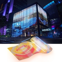 Écran LED transparent P5 pour intérieur, 1500 cd, film LED transparent P4 pour vitrine de centre commercial, ascenseur, hall, verre