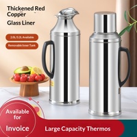 Termo de Acero Inoxidable con Interior de Vidrio, Gran Capacidad, Aislamiento de 12-24 Horas, Estilo Ejecutivo, Uso Comercial