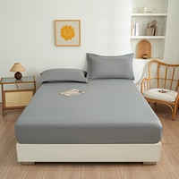 Ensemble de 3 draps-housses en fibre de bambou, respirants, doux, infroissables, lavables en machine, confortables pour la chambre à coucher