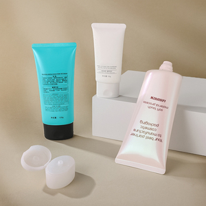 Hor vente de tubes en plastique cosmétiques impression personnalisée luxe 50/150ml PE ovale Flip Cap Tube souple pour crème et nettoyant pour le visage - Product Image 2