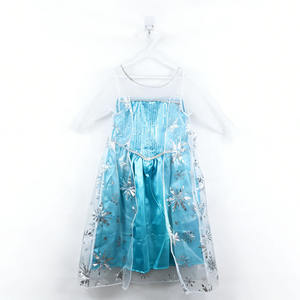 Robe de princesse Elsa pour filles, jupe scintillante à paillettes, costume de cosplay flocon de <span class=keywords><strong>neige</strong></span> pour Halloween, carnaval, fête d'anniversaire - Product Image 1