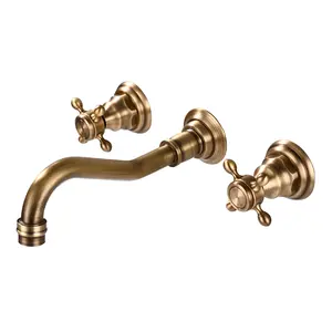 Germany Best Selling Basin Faucet Brass Concealed Basin Mixer 3 Holes Basin Faucet Wall Mounted