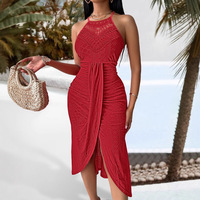 Nouvelle Robe Asymétrique Sans Manches à Col Halter Style Hip-Hop Urbain Printemps/Été 2026 pour Femmes Européennes et Américaines