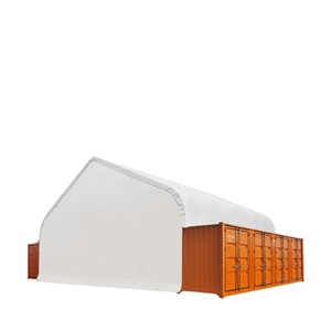 Tettoia a Doppia Tralicciatura 50x40ft per Container, Copertura a Cupola in PVC Resistente 15x12m per Magazzino o Officina Container da 40ft C5040 - Product Image 4