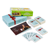 Jeu de cartes personnalisé résistant à l'eau, facile à emmacher, pour fêtes de famille, avec boîte rigide en deux parties pour les sports de loisirs en intérieur