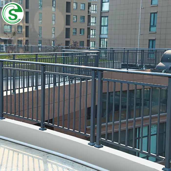 Modern design steel handrail balustrade used wrought iron balcony stair railing