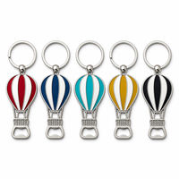 Décapsuleur porte-clés en métal en forme de montgolfière, personnalisable, vente en gros, cadeau de voyage, directement de l'usine, avec logo