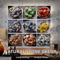Vente en gros d'ornements en cristal naturel diffuseur de pierre d'aromathérapie spécimen de minerai de pierre concassée brute décorations de Noël mascotte