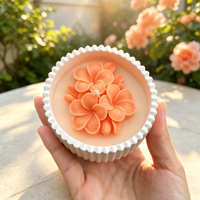 Bougie en paraffine dans un pot en céramique de qualité supérieure, style floral doux, parfum longue durée pour la fête de Thanksgiving, événementiel, maison, vente en gros, décoration