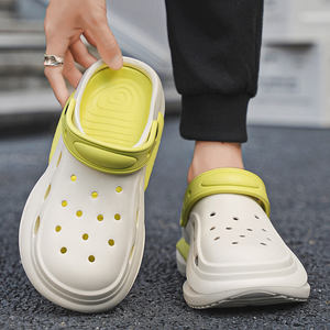 Chaussons d'extérieur pour hommes, respirants, en EVA, sabots souples et confortables, logo, légers, plats, chaussures de jardin, tendances de la mode hiver-été - Product Image 6