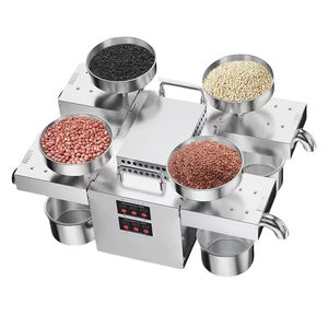 Presse à huile en acier inoxydable à quatre têtes facile à nettoyer pour la maison 2024 avec style compact et portable - Product Image 1