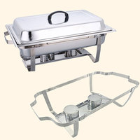 Chauffe-Plat Commercial en Acier Inoxydable, Réchaud Pliant 9L pour Buffet, Hôtel, Restaurant, Traiteur, Plat de Service Chaud