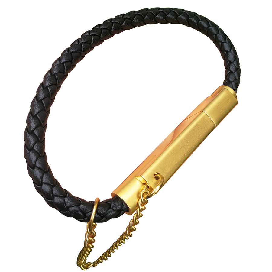 For Mobile Phone Magnetic Leather Bracelet USB Charger Cable