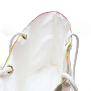 Sac de plage en toile pour femmes, sac à bandoulière en toile de haute qualité, imperméable, logo imprimé, sac d'épicerie - Product Image 2