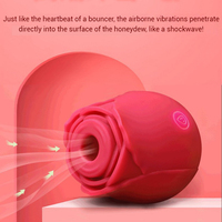 Fabrik-Großhandel Rosenförmiger Stark Stimulierender Lustvoller Saugender Masturbationsvibrator für Frauen Steckbar IPx6 Wasserdicht