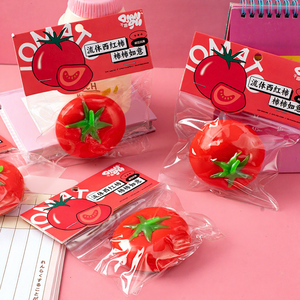 Fluid Texture Moldable Tomato <b>Squishy</b> Realistic Fruit Shaped Vent Toy Soft Decompression Playthings Wholesale - Product Image 4