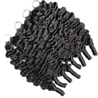 Extensions de cheveux au crochet en plumes, bouclées crépues birmanes, permanentées, tissages à trame unique