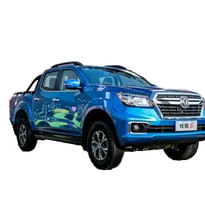 ใหม่ Dongfeng มินิ RICH 6 4WD รถกระบะ Double Cab 4L เครื่องยนต์เบนซินเกียร์อัตโนมัติหลังคาสูงด้านหลังกล้อง Cargo Van