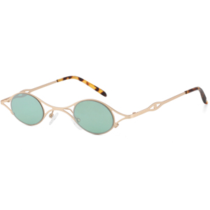 Gafas de Sol Unisex con Logotipo Personalizado, Diseño Ojo de Gato, Montura Metálica Marrón, Protección UV400, Anti-Luz Azul, Cómodas - Product Image 1