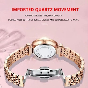 Montre pour femme POEDAGAR, acier inoxydable, maille or rose, simple, étanche, lumineuse, montres pour femmes, quartz de luxe, élégante - Product Image 3