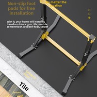 Machine de traction pour enfants à usage domestique, sur pied, simple/double barre, en acier personnalisé, noire, marque KDST