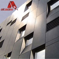A2 Paneles compuestos de aluminio ignífugos Material de construcción Curtion Revestimiento de paredes Fachada Ignífugo ACM