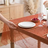 Housse de table pour fête prénuptiale, décoration de table pour mariage et anniversaire