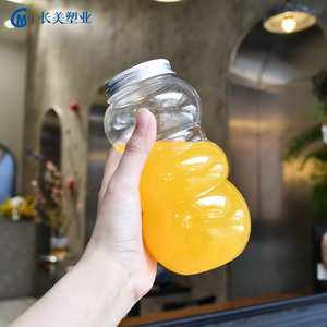 16oz 17oz Transparent round Beverage bottle empty pet plastic juice bottles for drinks