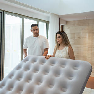 Matelas gonflable double d'extérieur, 22 cm d'épaisseur, rectangulaire, portable, pour le camping et la maison, tapis de couchage pliable - Product Image 3