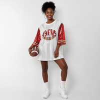 Robe T-shirt en jersey à paillettes pour le jour du match de football des San Francisco 49ers pour SF