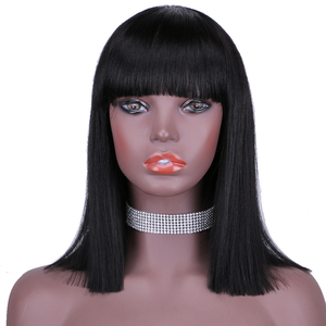 <span class=keywords><strong>Peluca</strong></span> de cabello humano liso de alta densidad, pelo largo recto bob hecho a máquina color rubio 9a pixie rojo de alta densidad - Product Image 2