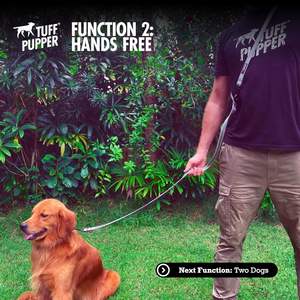 Tuff Pupper - Correa Multifuncional para Perros, 6 Usos, 8 Pies de Largo, Manos Libres, Nailon Balístico, Neopreno Grueso, Acolchado de Metal - Product Image 5
