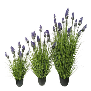 Plantas Artificiales de Lavanda en Maceta, Vegetación Realista para Decoración de Interiores, Regalo de Boda o Inauguración de Casa, Estilo Bonsái - Product Image 1