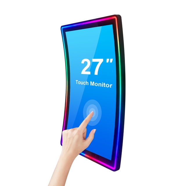 27 Inch Curved Capacitive PCAP Touch Screen Gaming Machine Monitor 4:3 Vertical USB Open Frame Arcade Cabinet Skill Game Coin