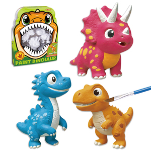 Jouets de peinture DIY pour enfants : moule dinosaure de dessin animé en plâtre à colorier - Product Image 4
