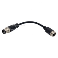 Cables de Audio y Vídeo de aluminio para HDTV/Monitor de coche, sistema de cámara de vehículo, código macho Gx12, 4 pines, 1080P,