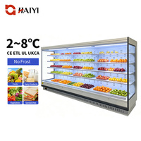Réfrigérateur commercial ouvert multi-niveaux pour supermarché, vitrine réfrigérée ouverte pour fruits et légumes