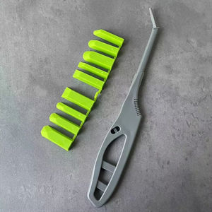 Kit d'outils de réparation et de finition en plastique pour colle à verre, racloir d'angle, applicateur de mastic pour carrelage céramique, joints de salle de bain, baignoire et évier de cuisine - Product Image 1