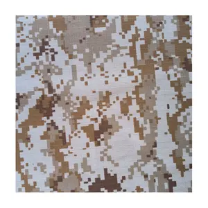 CVC 50 Polyester 50Cotton 18s*18s 205Gsm Ripstop Waterproof IRR Camouflage Printed Fabric For Training Clothes