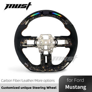 พวงมาลัยคาร์บอนไฟเบอร์สำหรับ <span class=keywords><strong>Ford</strong></span> <span class=keywords><strong>Mustang</strong></span> S550 2015-2023 5.0L <span class=keywords><strong>GT</strong></span> <span class=keywords><strong>V8</strong></span> 350 500 Shelby Mach 1 RTR - Product Image 2