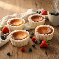 Moule jetable biodégradable et écologique, antiadhésif, résistant à la chaleur, compatible four, pour gâteaux, cheesecakes et paniers, en papier sulfurisé